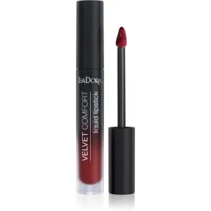 IsaDora Velvet Comfort rouge à lèvres semi-mat teinte 64 Cranberry Love 4 ml