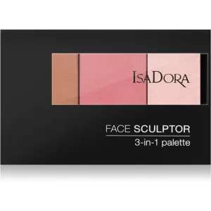 IsaDora Face Sculptor 3-in-1 Palette palette illuminatrice et bronzante teinte 62 Cool Pink 12 g