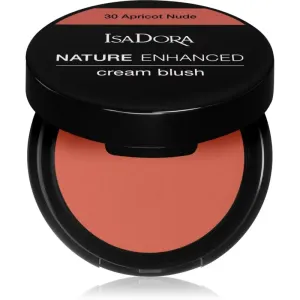 IsaDora Nature Enhanced Cream Blush blush compact avec pinceau et miroir teinte 30 Apricot Nude 3 g