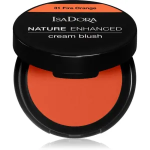IsaDora Nature Enhanced Cream Blush blush compact avec pinceau et miroir teinte 31 Fire Orange 3 g