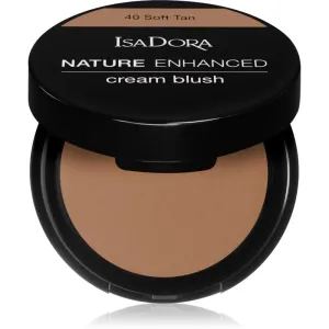 IsaDora Nature Enhanced Cream Blush blush compact avec pinceau et miroir teinte 40 Soft Tan 3 g