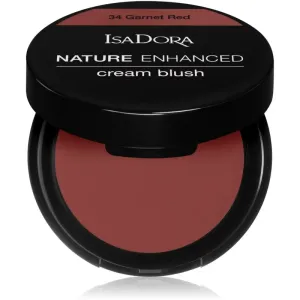 IsaDora Nature Enhanced Cream Blush blush compact avec pinceau et miroir teinte Garnet Red