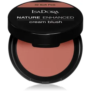 IsaDora Nature Enhanced Cream Blush blush compact avec pinceau et miroir teinte Soft Pink