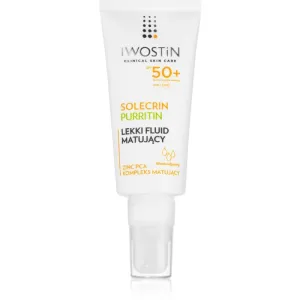 Iwostin Solecrin fluide matifiant pour peaux grasses sujettes à l'acné SPF 50+ 40 ml