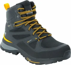 Jack Wolfskin Chaussures outdoor hommes Force Striker Texapore Mid Black/Burly Yellow XT 39,5