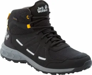 Jack Wolfskin Chaussures outdoor hommes Woodland 2 Texapore Mid Black/Burly Yellow XT 39,5