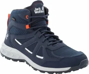 Jack Wolfskin Chaussures outdoor hommes Woodland 2 Texapore Mid Dark Blue/Red 39,5