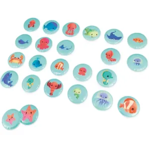 Janod Bath Memory Memory conçu pour les baignoires Sea Animals 2 y+ 24 pcs