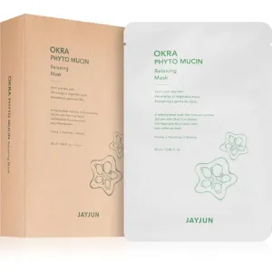 Jayjun Okra Phyto Mucin masque tissu avec effets apaisants 10x25 ml