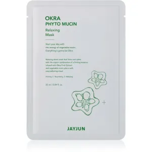 Jayjun Okra Phyto Mucin masque tissu avec effets apaisants 25 ml