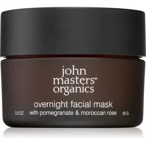 John Masters Organics Pomegranate & Moroccan Rose Overnight Facial Mask masque de nuit illuminateur 93 g
