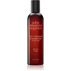 John Masters Organics Scalp 2 in 1 Shampoo with Zinc & Sage shampoing et après-shampoing 2 en 1