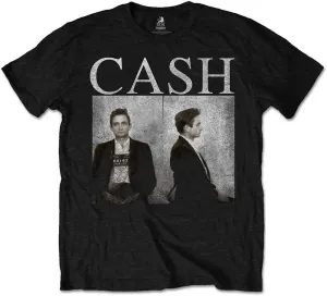 Johnny Cash T-shirt Mug Shot Unisex Black M
