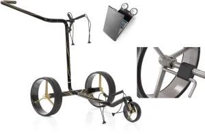 Jucad Carbon 3-Wheel Deluxe SET Black/Gold Chariot de golf manuel