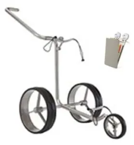 Jucad Junior Steel 3-Wheel SET Silver Chariot de golf manuel