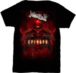Judas Priest T-shirt Epitaph Red Horns Homme Black M