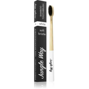 Jungle Way Bamboo Toothbrush Soft Bristle brosse à dents en bambou White 1 pcs