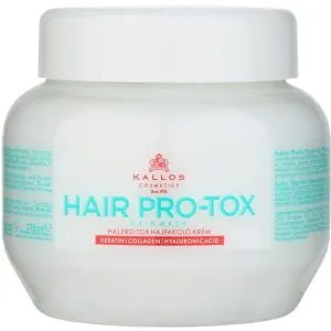 Kallos Hair Pro-Tox masque pour cheveux fragiles et abîmés à l'huile de coco, acide hyaluronique et collagène 275 ml