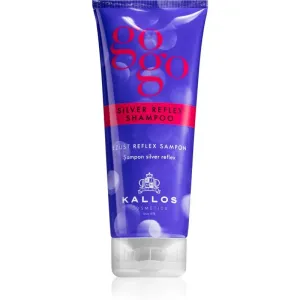 Kallos Gogo Silver Reflex shampoing pour cheveux blonds et décolorés anti-jaunissement 200 ml