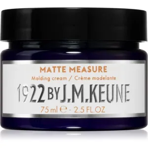 Keune 1922 Matte Measure crème modelante pour cheveux courts à moyennement longs 75 ml