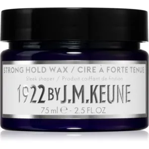 Keune 1922 Strong Hold Wax cire pour cheveux fixation forte brillance 75 ml