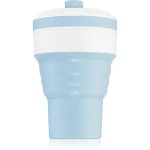 KidPro Collapsible Mug tasse avec paille Blue 350 ml