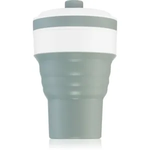 KidPro Collapsible Mug tasse avec paille Grey 350 ml