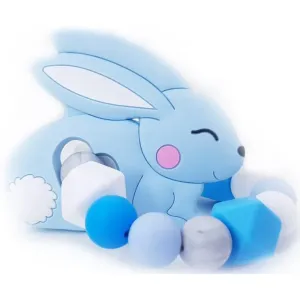 KidPro Teether Bunny jouet de dentition Blue 1 pcs