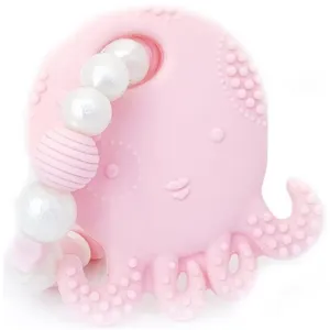 KidPro Teether Squidgy Pink jouet de dentition 1 pcs