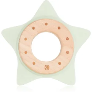 Kikkaboo Silicone and Wood Teether Star jouet de dentition Mint 1 pcs