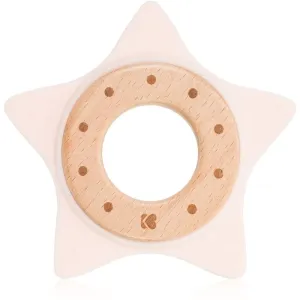 Kikkaboo Silicone and Wood Teether Star jouet de dentition Pink 1 pcs