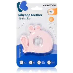 Kikkaboo Silicone Teether Whale jouet de dentition Pink 1 pcs
