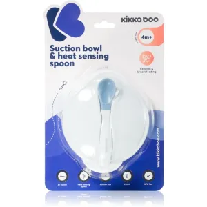 Kikkaboo Suction Bowl & Heat Sensing Spoon ensemble de table 4 m+ Blue 2 pcs