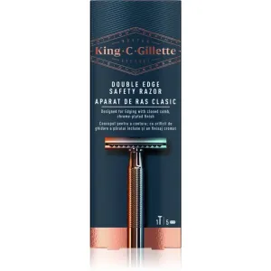 Gillette King C. Double Edge rasoir + lames de rasoir 5 pièces 1 pcs