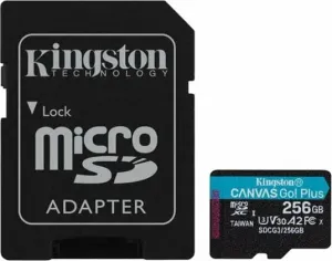 Kingston 256GB microSDXC Canvas Go! Plus U3 UHS-I V30 + SD Adapter Micro SDXC 256 GB Carte mémoire