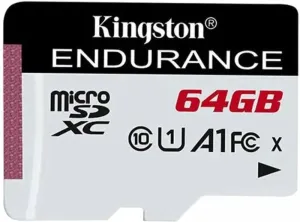 Kingston 64GB microSDHC Endurance C10 A1 UHS-I Micro SDHC 64 GB Carte mémoire