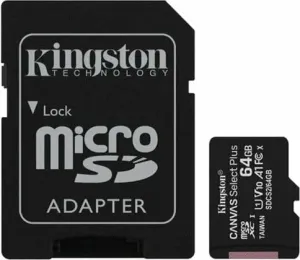 Kingston 64GB microSDXC Canvas Plus UHS-I Gen 3 Micro SDXC 64 GB Carte mémoire