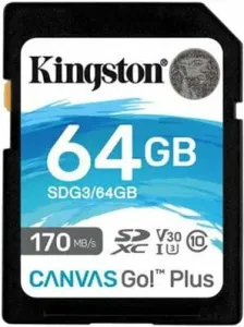 Kingston 64GB SDXC Canvas Go! Plus CL10 U3 V30 SDXC 64 GB Carte mémoire