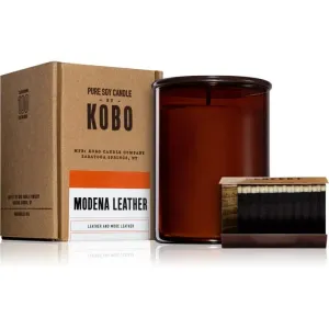KOBO Woodblock Modena Leather bougie parfumée 425 g #118813