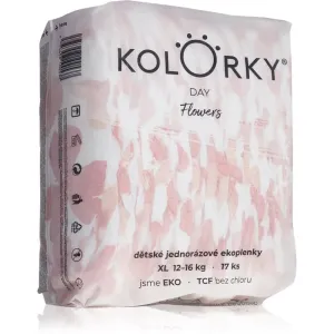 Kolorky Day Flowers couches ÉCO à usage unique taille XL 12-16 Kg 17 pcs
