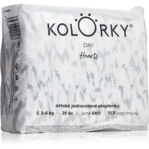 Kolorky Day Hearts couches ÉCO à usage unique taille S 3-6 Kg 25 pcs