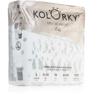 Kolorky Deluxe Velvet Dots couches ÉCO à usage unique taille L 8-13 kg 19 pcs