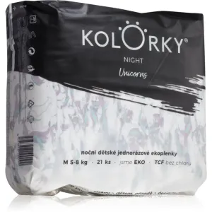 Kolorky Night Unicorn couches ÉCO à usage unique pour une protection complète pendant la nuit taille M 5-8 Kg 21 pcs
