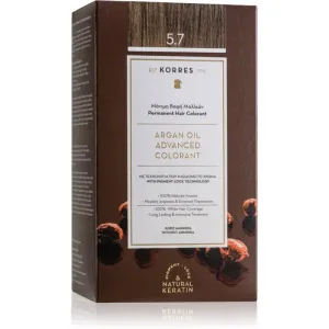 Korres Argan Oil coloration cheveux permanente à l'huile d'argan teinte 5.7 Chocolate 50 ml