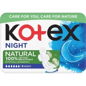 Kotex Natural Night serviettes hygiéniques 6 pcs