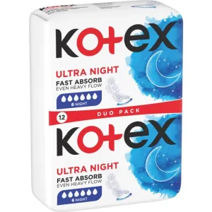 Kotex Ultra Comfort Night serviettes hygiéniques 12 pcs