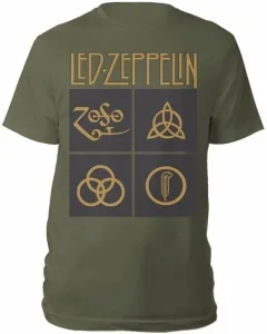 Led Zeppelin T-shirt Symbols & Squares Homme Green L