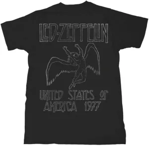 Led Zeppelin T-shirt Usa 1977 Homme Black L