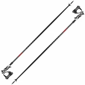 Leki Hot Shot S Eloxal Black/Anodized Grey/Bright Red 125 cm Bâtons de ski
