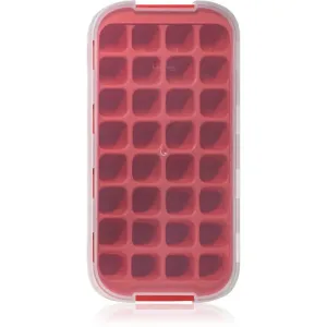 Lékué Industrial Ice Cube Tray with Lid moule en silicone pour la glace coloration Red 1 pcs